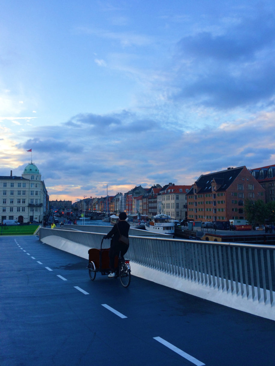 Riding on a bike